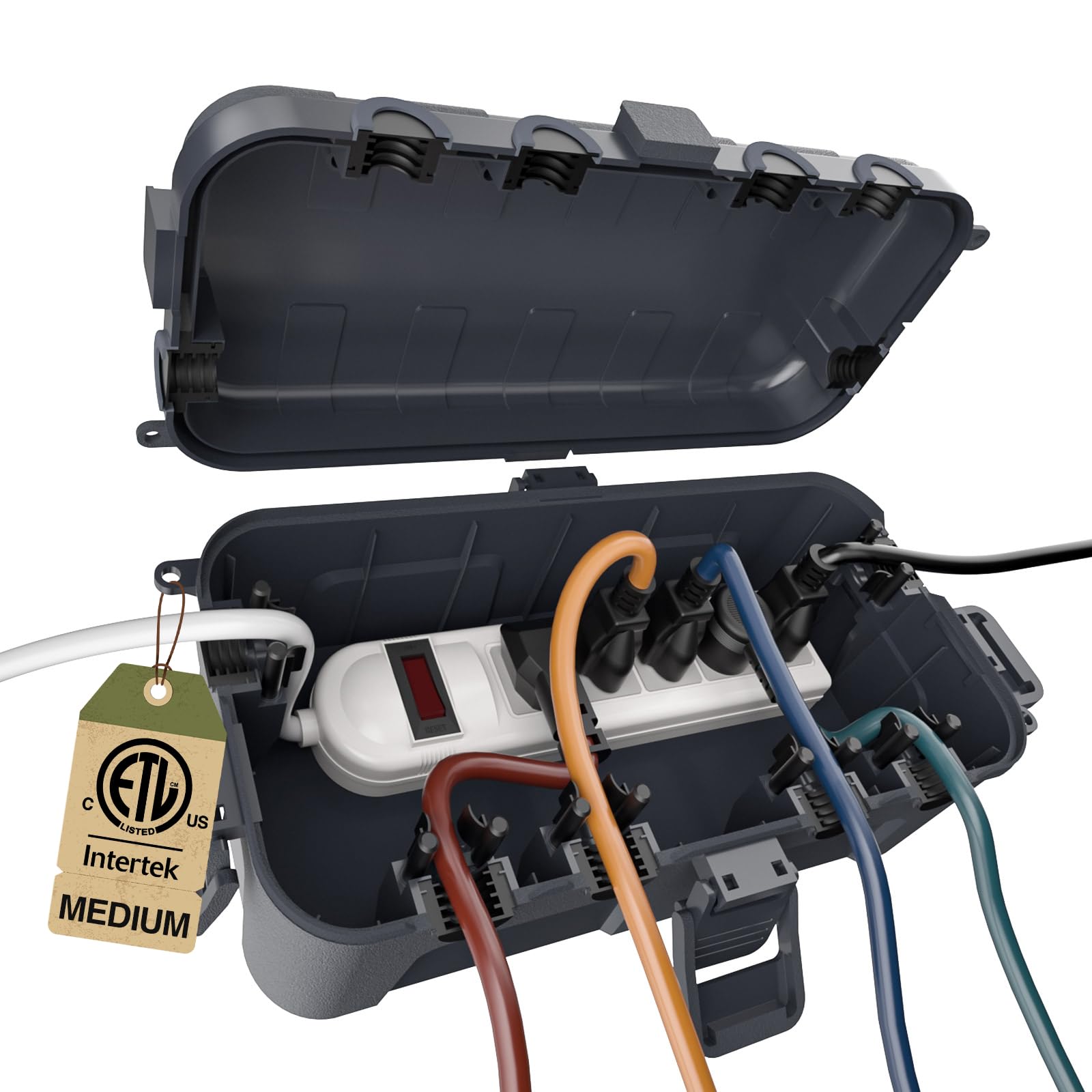 Outdoor Use Power Strip - Wetterfeste Verlängerungskabel-Abdeckung, Outdoor-Elektrobox für Garten-Timer, Steckdosenleiste,