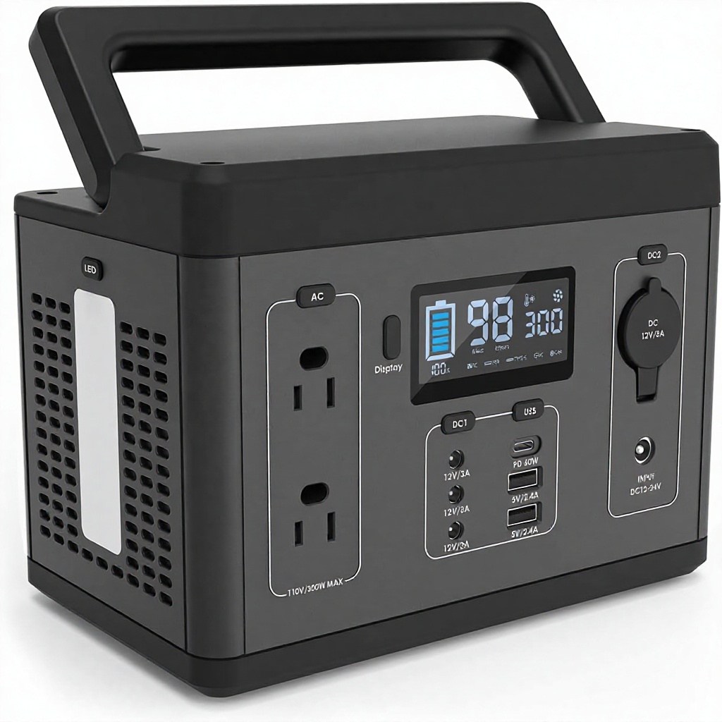 Ac Outdoor Power - Tragbare 500W Powerstation 560Wh Lithium-Ionen-Akku Solar-Backup
